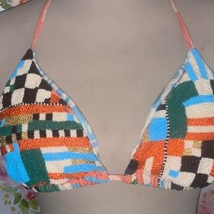 Agua Bendita Lolita-Hope Beaded Bikini Top-A700